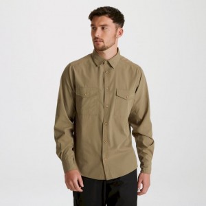 Koszule Męskie Craghoppers Expert Kiwi Long Sleeve Khaki | PL KPSCJ25