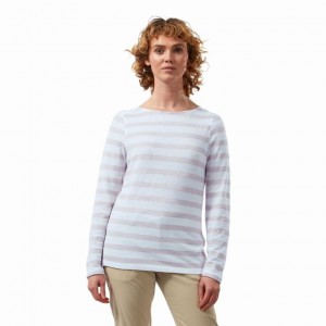 Koszulki Damskie Craghoppers NosiLife Erin Long Sleeve Fioletowe | PL OYTGJ51