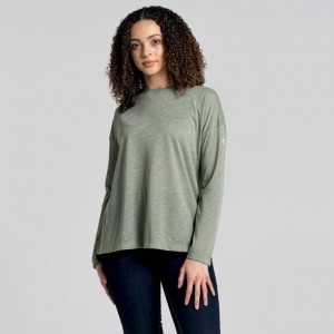 Koszulki Damskie Craghoppers NosiLife Sami Long Sleeve Oliwkowe | PL VKMBD24