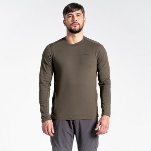 Koszulki Męskie Craghoppers NosiLife Talen Long Sleeve Oliwkowe | PL DNCTR10