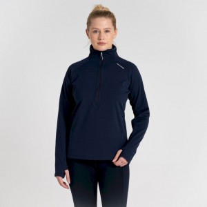 Swetry Z Polaru Damskie Craghoppers Dynamic Pro Half Zip Granatowe | PL ZEGAU15