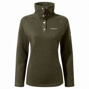 Swetry Z Polaru Damskie Craghoppers Janeal Half Zip Zielone | PL HVDEI78