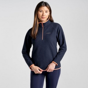 Swetry Z Polaru Damskie Craghoppers Milia Half Zip Granatowe | PL XFIBD49