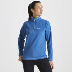 Swetry Z Polaru Damskie Craghoppers Miska Half Zip Niebieskie | PL AWCZB82