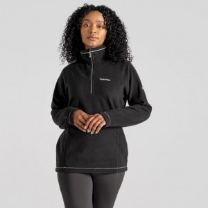 Swetry Z Polaru Damskie Craghoppers Miska Half Zip Czarne | PL VAXCE45