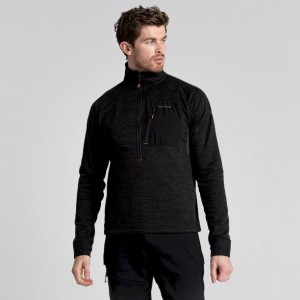 Swetry Z Polaru Męskie Craghoppers Tarbert Half Zip Czarne | PL HQZEK95