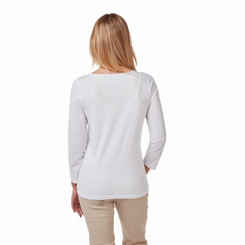 Koszulki Damskie Craghoppers Blanca 3/4 Sleeved Białe | PL ABTSH15