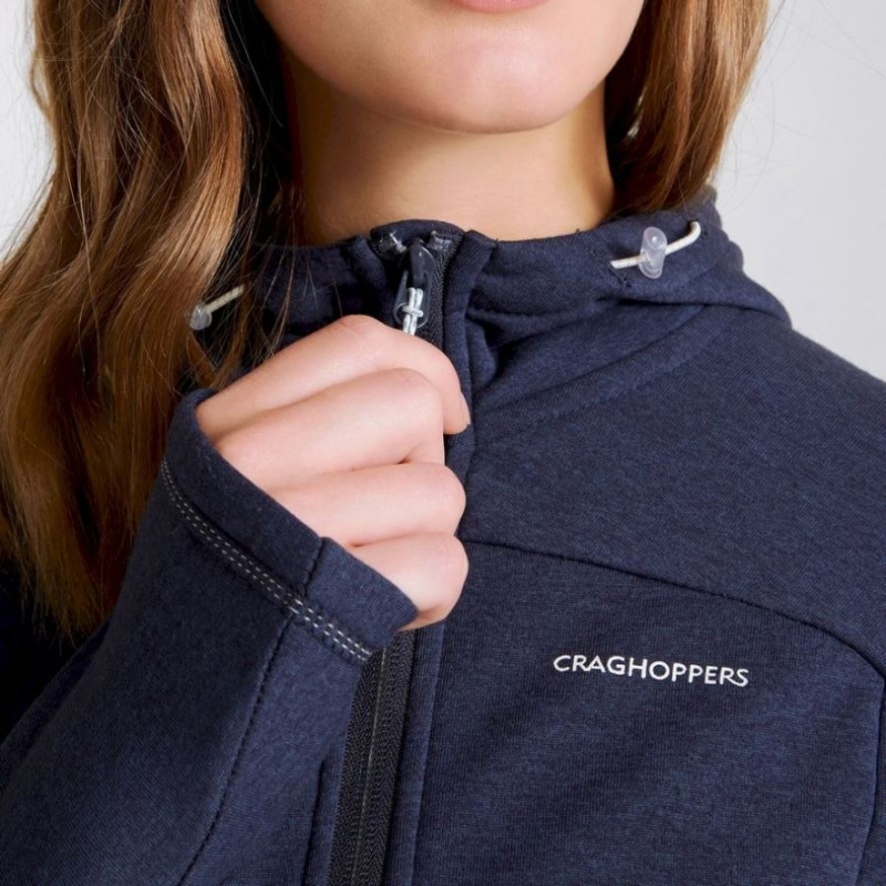 Koszulki Damskie Craghoppers Dynamic Zakapturzony Half Zip Granatowe | PL RXUCA25