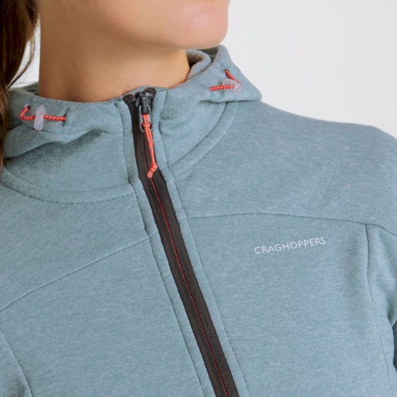 Koszulki Damskie Craghoppers Dynamic Zakapturzony Half Zip Turkusowe | PL UVCTL52