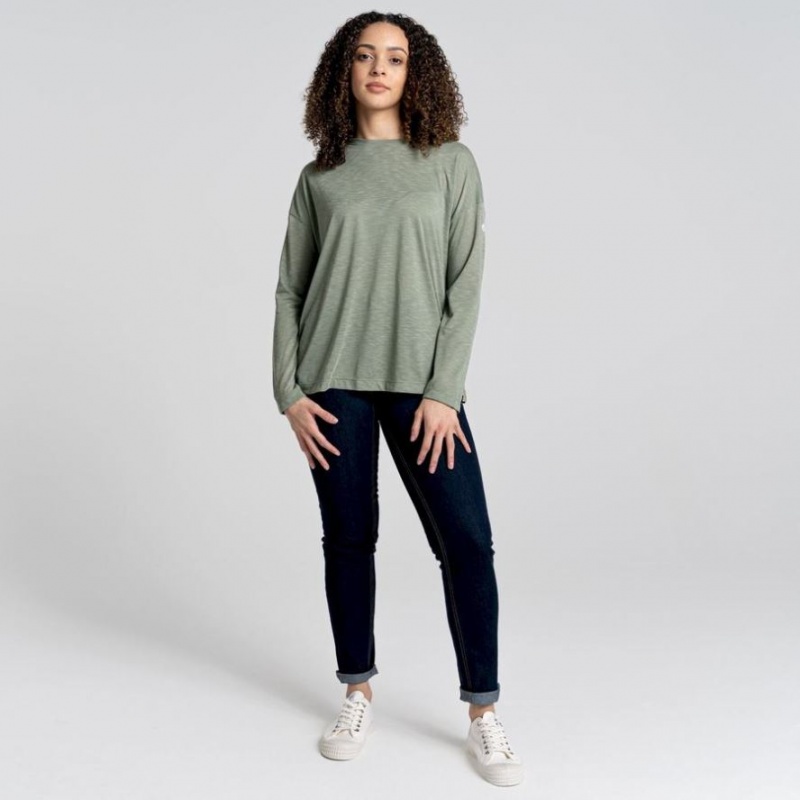 Koszulki Damskie Craghoppers NosiLife Sami Long Sleeve Oliwkowe | PL VKMBD24