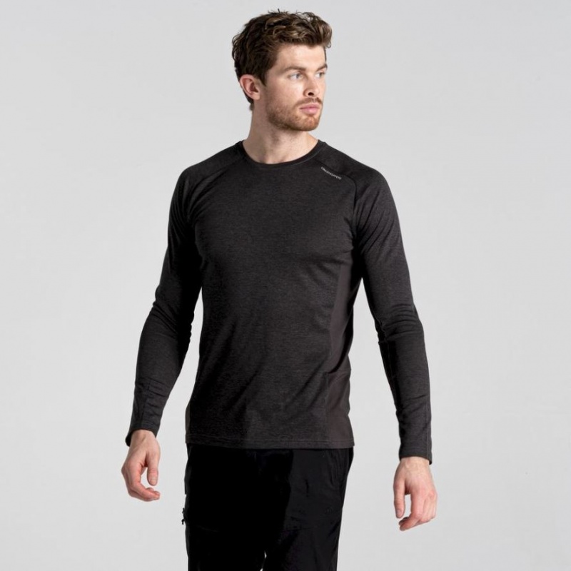 Koszulki Męskie Craghoppers Dynamic Pro Long Sleeve Czarne | PL IFOCH67