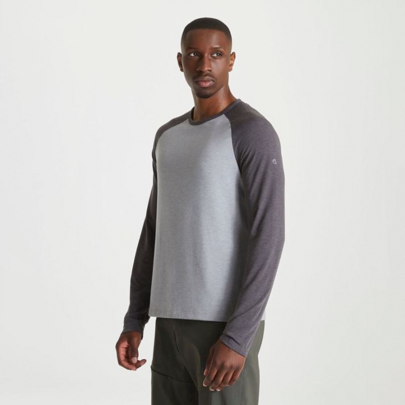 Koszulki Męskie Craghoppers First Layer Long Sleeve Szare | PL OACET58