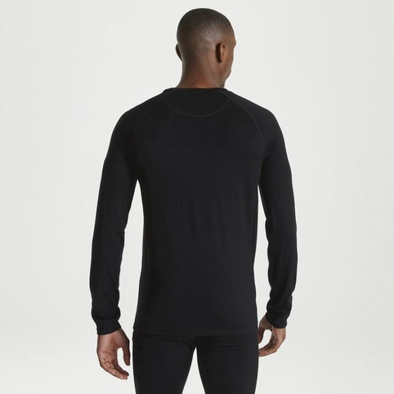 Koszulki Męskie Craghoppers Merino Crew Neck Long Sleeve Baselayer II Czarne | PL DXPQR23