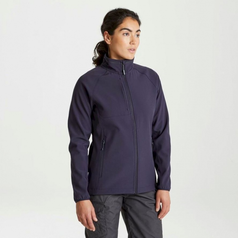 Kurtka Softshell Damskie Craghoppers Expert Basecamp Granatowe | PL MVWSO53