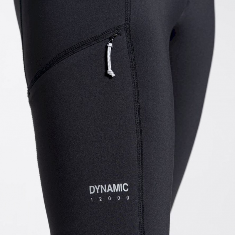 Legginsy Damskie Craghoppers Dynamic Cropped Czarne | PL ICGZP74