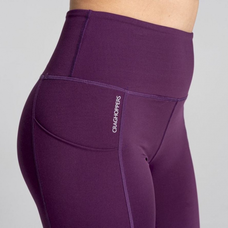 Legginsy Damskie Craghoppers Kiwi Pro Fioletowe | PL CXPNQ56