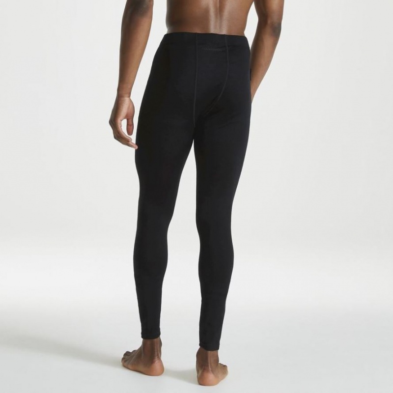 Legginsy Męskie Craghoppers Merino Baselayer Czarne | PL IVJGX26