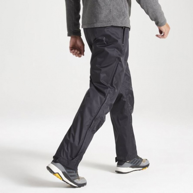 Spodnie Męskie Craghoppers Ascent Overtrousers Czarne | PL DGLYT51