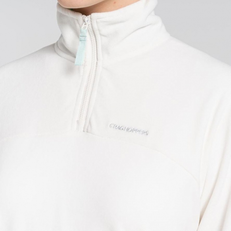 Swetry Z Polaru Damskie Craghoppers Cabrillo Half Zip Białe | PL WHLBO37