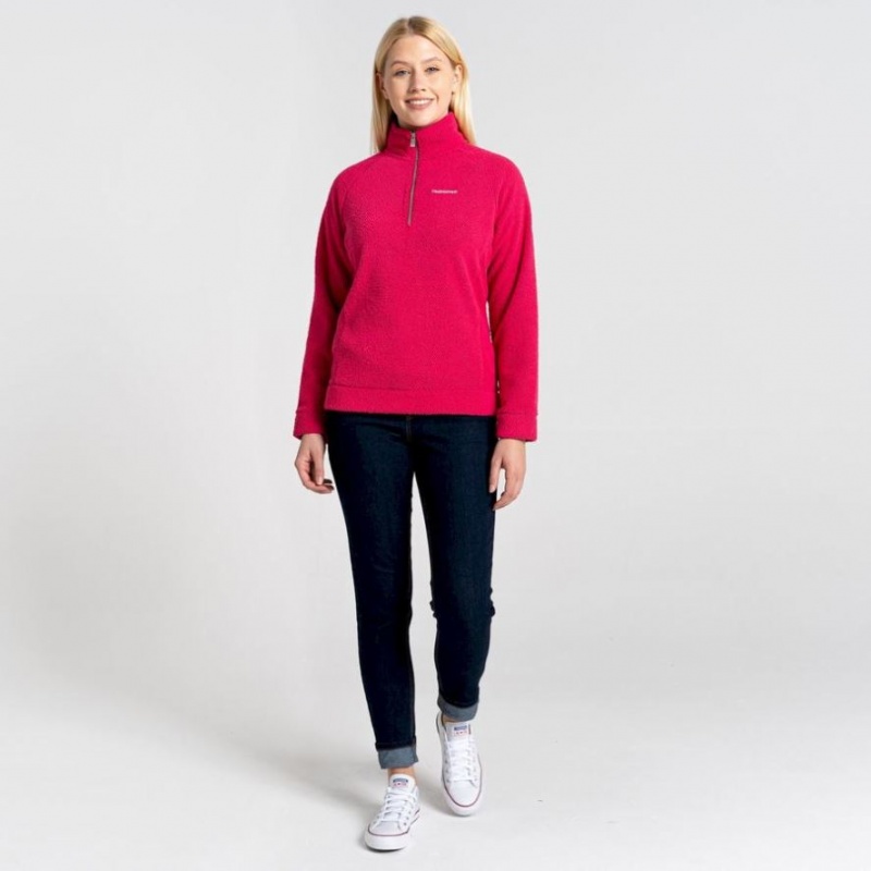 Swetry Z Polaru Damskie Craghoppers Lilian Half Zip Różowe | PL TFSKL17