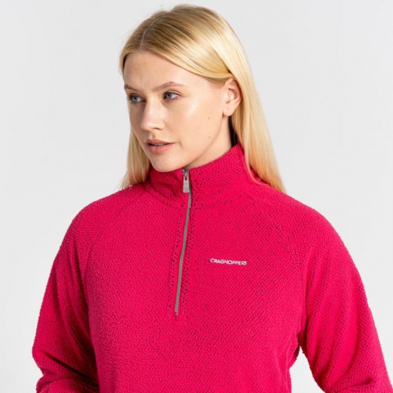 Swetry Z Polaru Damskie Craghoppers Lilian Half Zip Różowe | PL TFSKL17