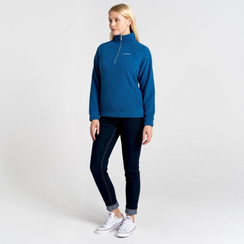 Swetry Z Polaru Damskie Craghoppers Lilian Half Zip Niebieskie | PL PRQWD51