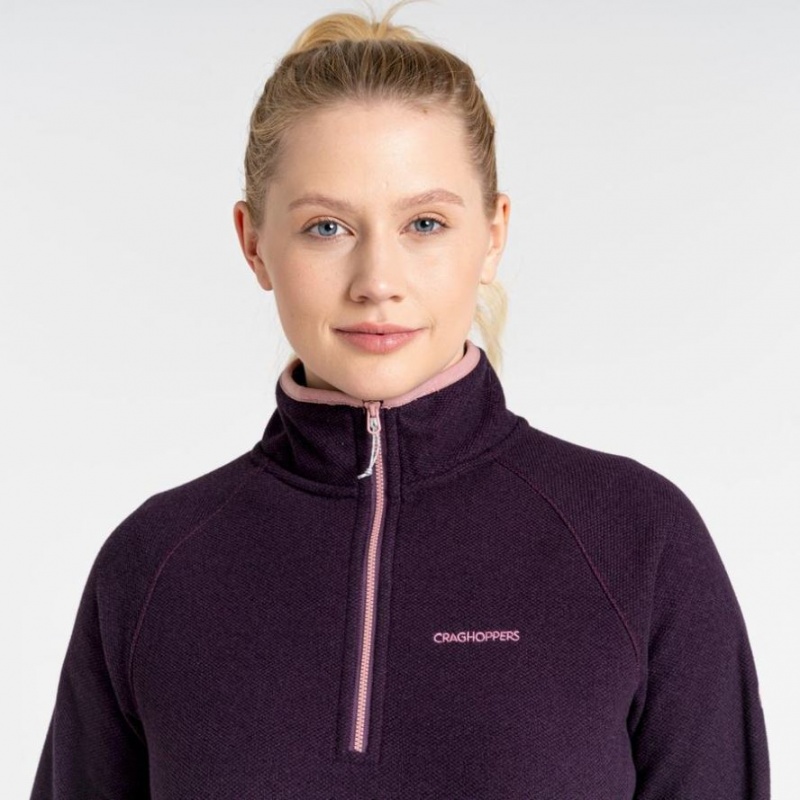 Swetry Z Polaru Damskie Craghoppers Milia Half Zip Fioletowe | PL PQOVE48