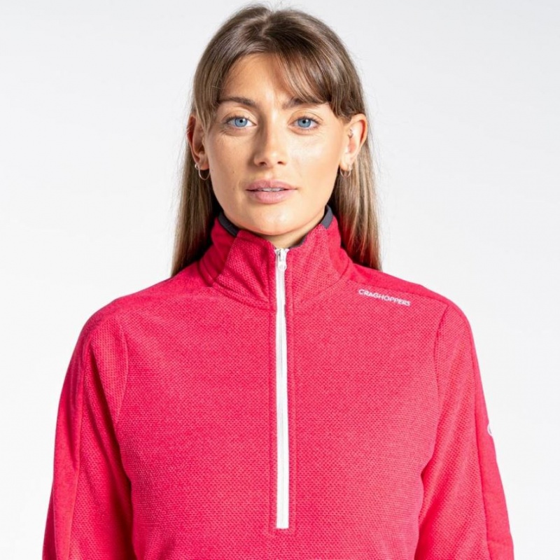 Swetry Z Polaru Damskie Craghoppers Minerva Half Zip Różowe | PL YHDPZ93