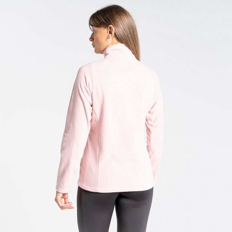 Swetry Z Polaru Damskie Craghoppers Miska Half Zip Różowe | PL RQOCE56