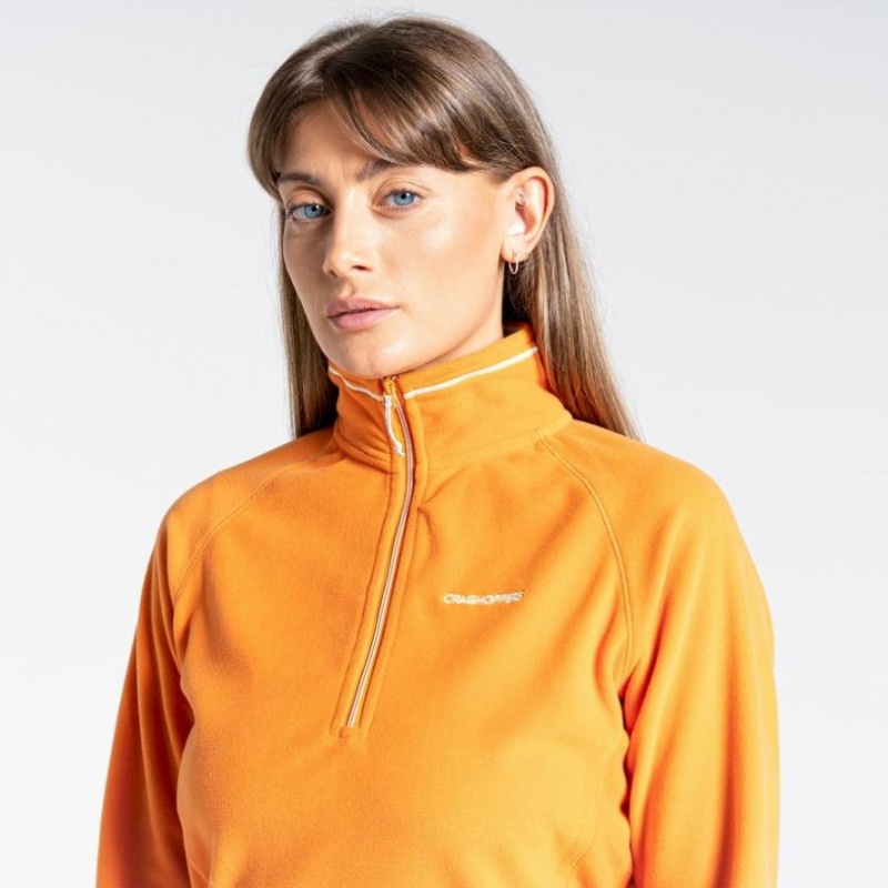 Swetry Z Polaru Damskie Craghoppers Miska Half Zip Pomarańczowe | PL QKYRS31