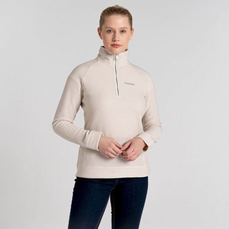 Swetry Z Polaru Damskie Craghoppers Pharah Half Zip Białe | PL FMKUP97