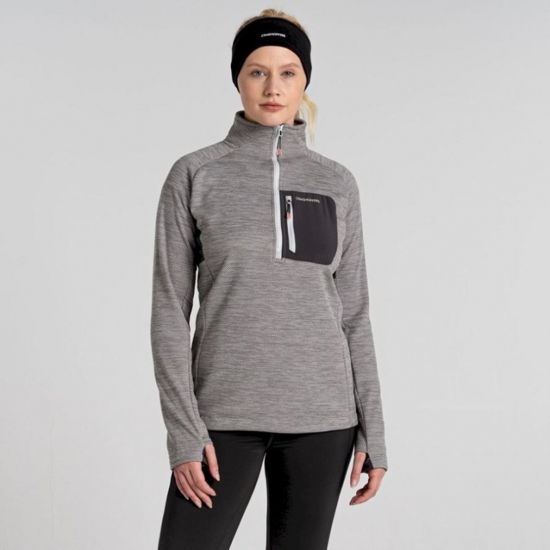 Swetry Z Polaru Damskie Craghoppers Trina Half Zip Szare | PL SWPNF56