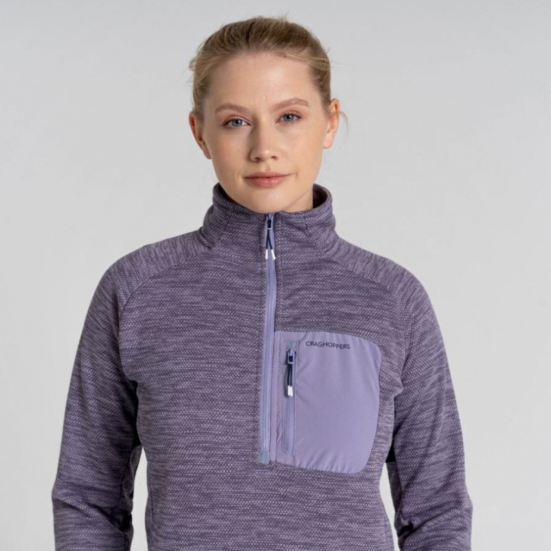 Swetry Z Polaru Damskie Craghoppers Trina Half Zip Fioletowe | PL GXTKQ31