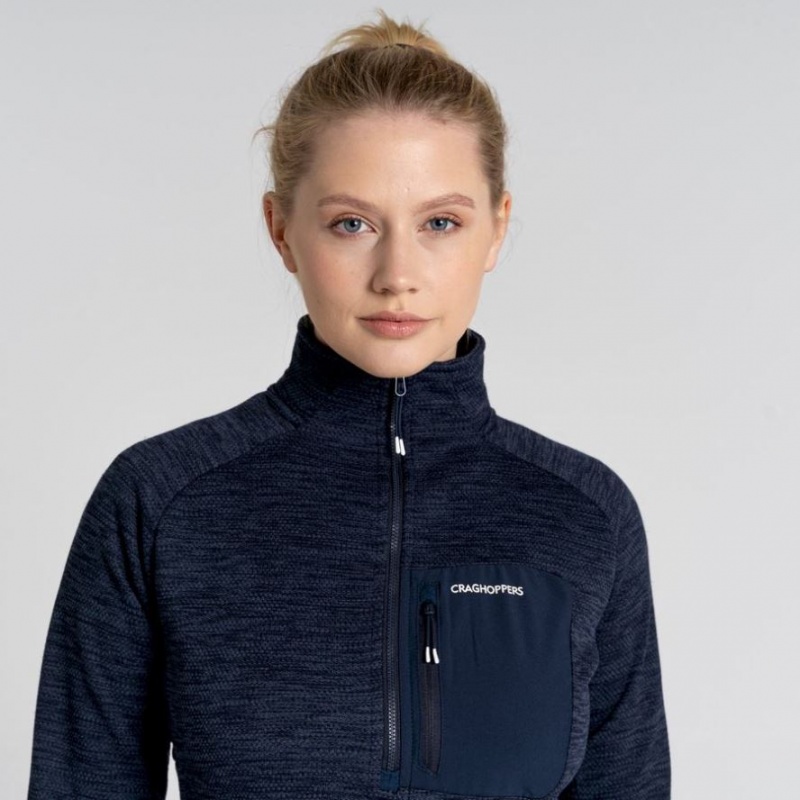 Swetry Z Polaru Damskie Craghoppers Trina Half Zip Granatowe | PL GEZAK40