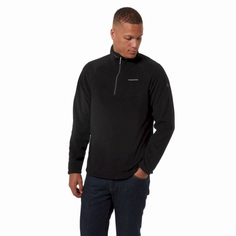 Swetry Z Polaru Męskie Craghoppers Corey Half Zip Czarne | PL LNQVX42