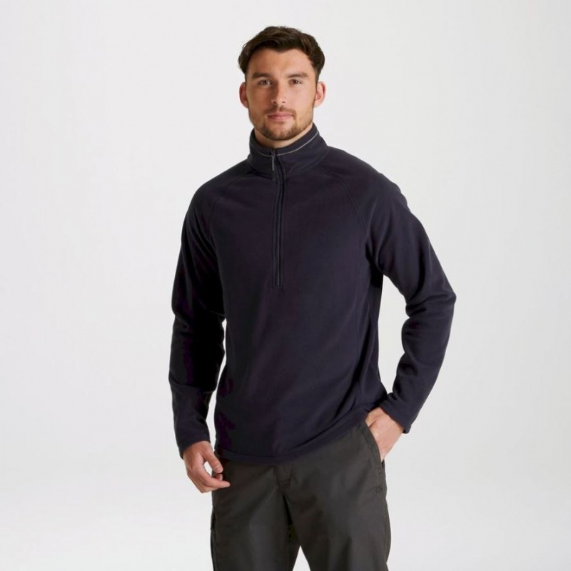 Swetry Z Polaru Męskie Craghoppers Expert Corey 200 Half Zip Granatowe | PL SJVYL80