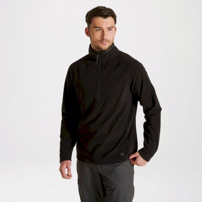 Swetry Z Polaru Męskie Craghoppers Expert Corey 200 Half Zip Czarne | PL GZBCJ58