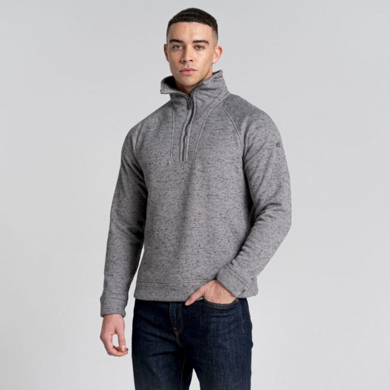 Swetry Z Polaru Męskie Craghoppers Logan Half Zip Szare | PL RLFDZ75