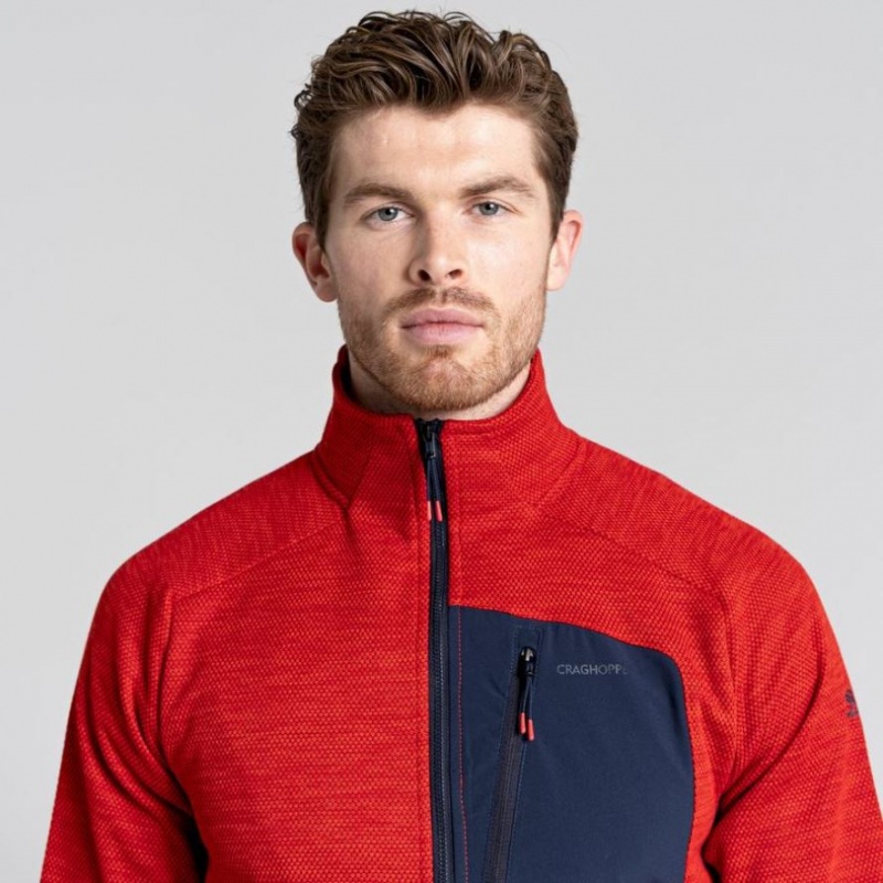 Swetry Z Polaru Męskie Craghoppers Tarbert Half Zip Czerwone | PL TILPE85