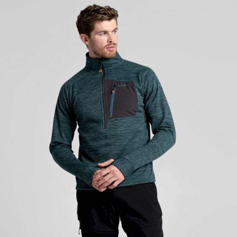 Swetry Z Polaru Męskie Craghoppers Tarbert Half Zip Zielone | PL SJCNH40